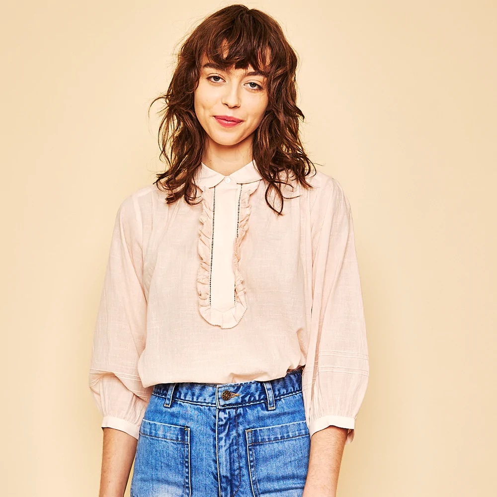 Marie Louise De Monterey Volant Blouse Cotton